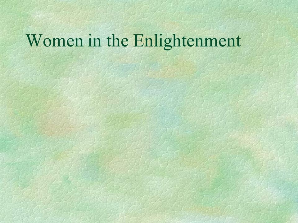 Women in the Enlightenment