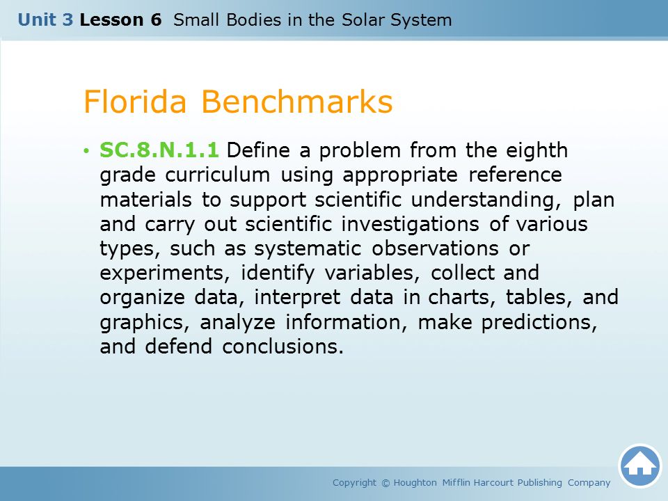 Unit 3 Lesson 6 Small Bodies In The Solar System Ppt Video