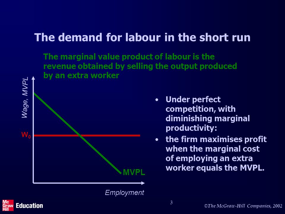The demand for labour in the short run