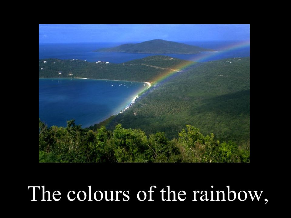 The colours of the rainbow,
