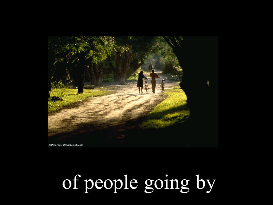 of people going by