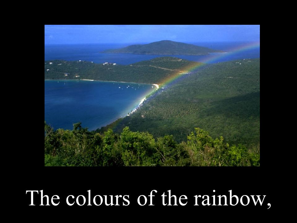 The colours of the rainbow,