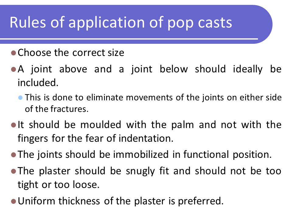 Plaster in Orthopaedics - ppt video online download