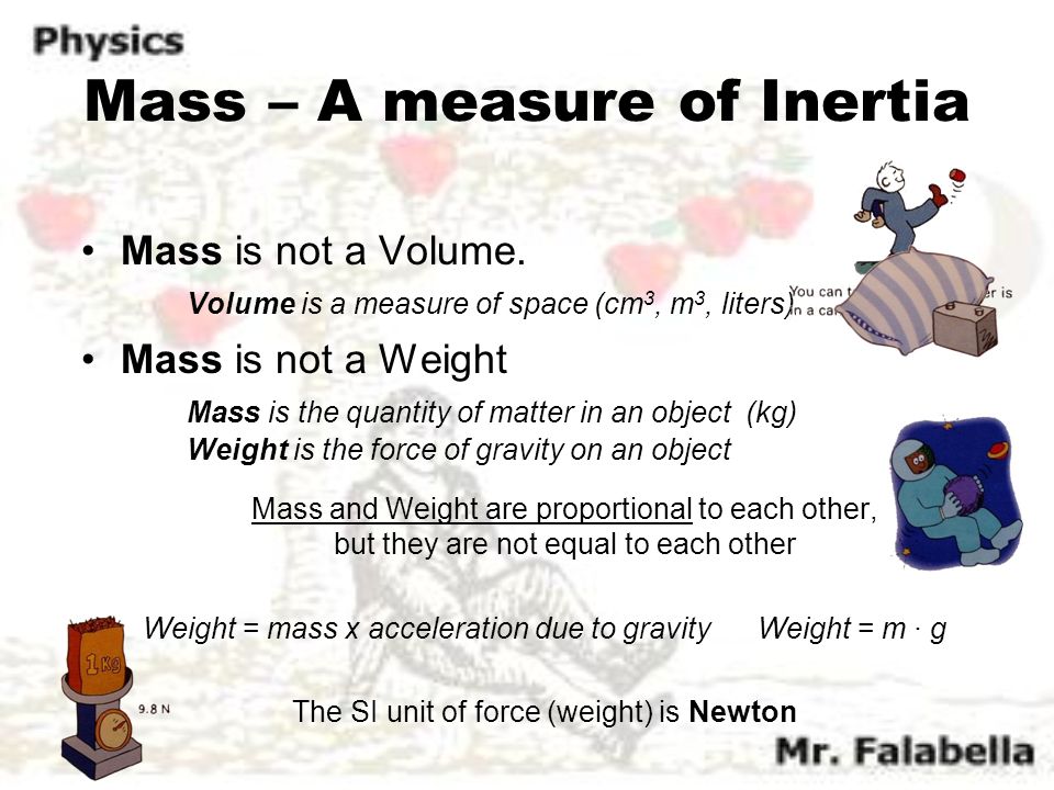 Mass – A measure of Inertia