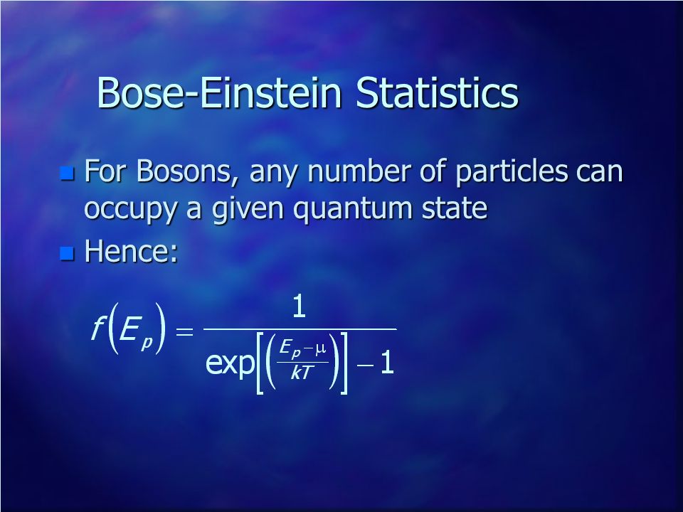 Bose-Einstein Statistics