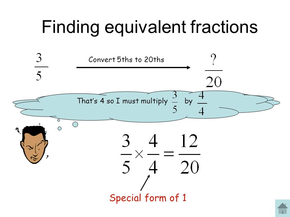 Finding equivalent fractions