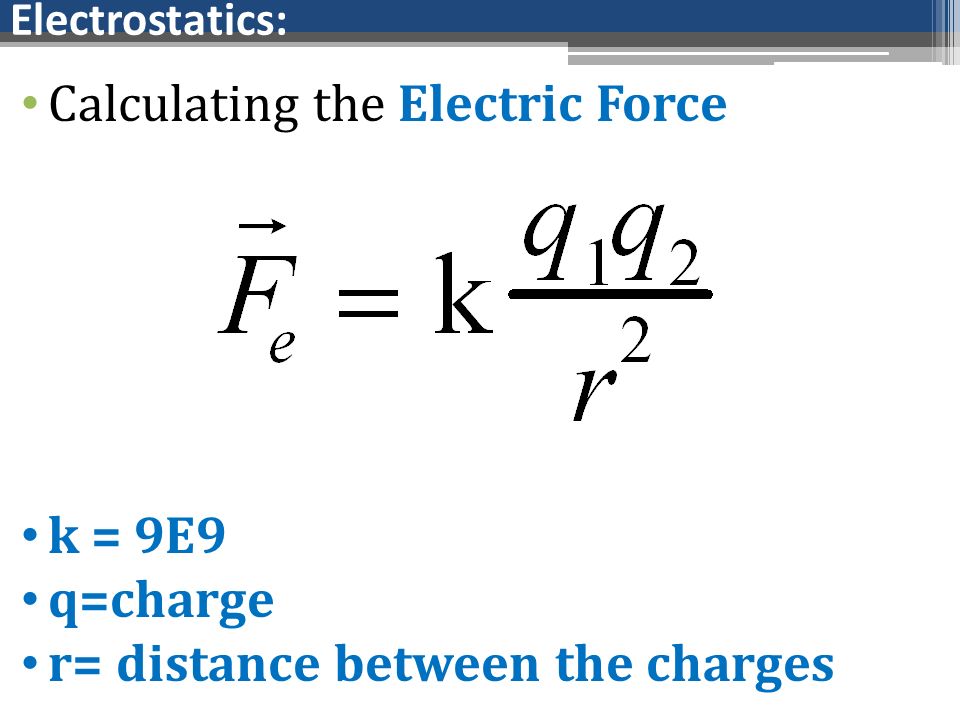 Calculating the Electric Force