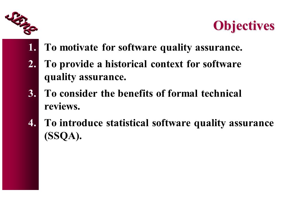 software quality assurance ppt download objective for quality assurance