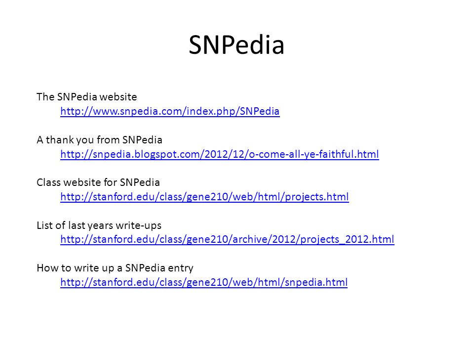 SNPedia The SNPedia website