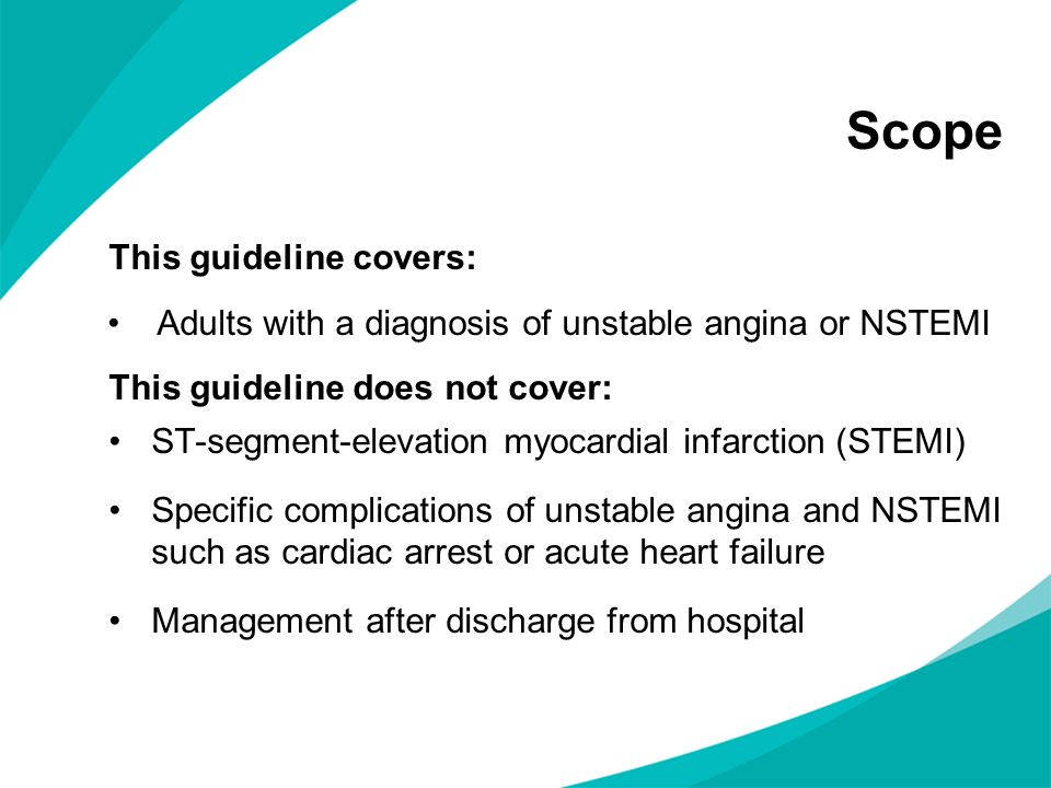 Scope This guideline covers: