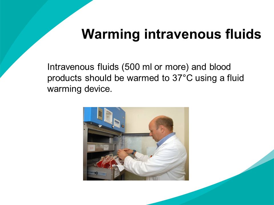 Warming intravenous fluids