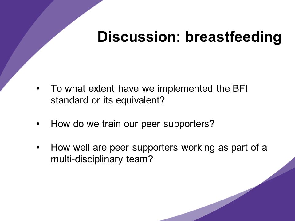Discussion: breastfeeding