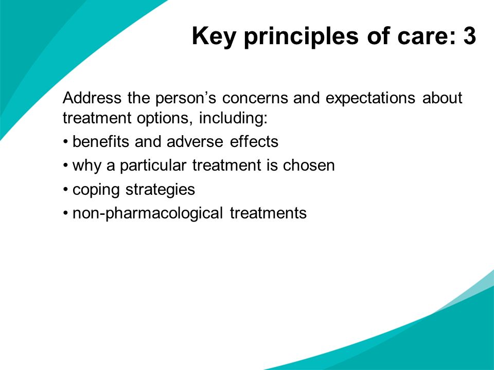 Key principles of care: 3