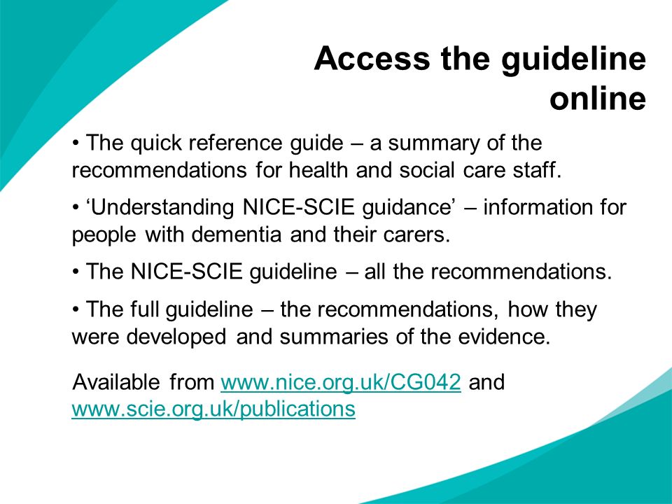 Access the guideline online