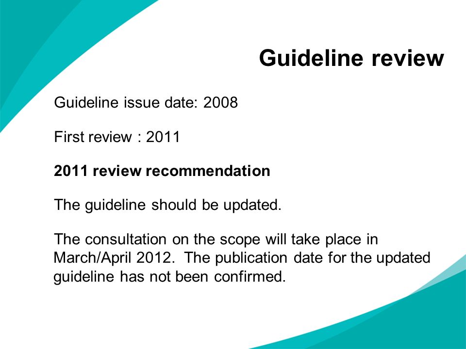 Guideline review