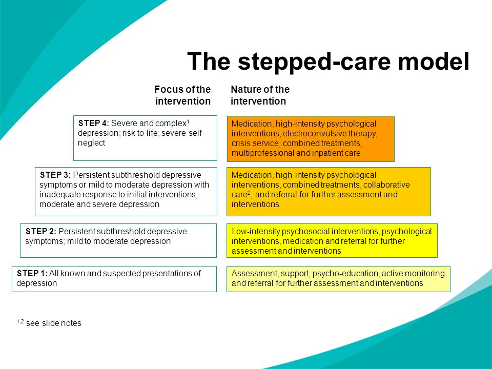 The stepped-care model