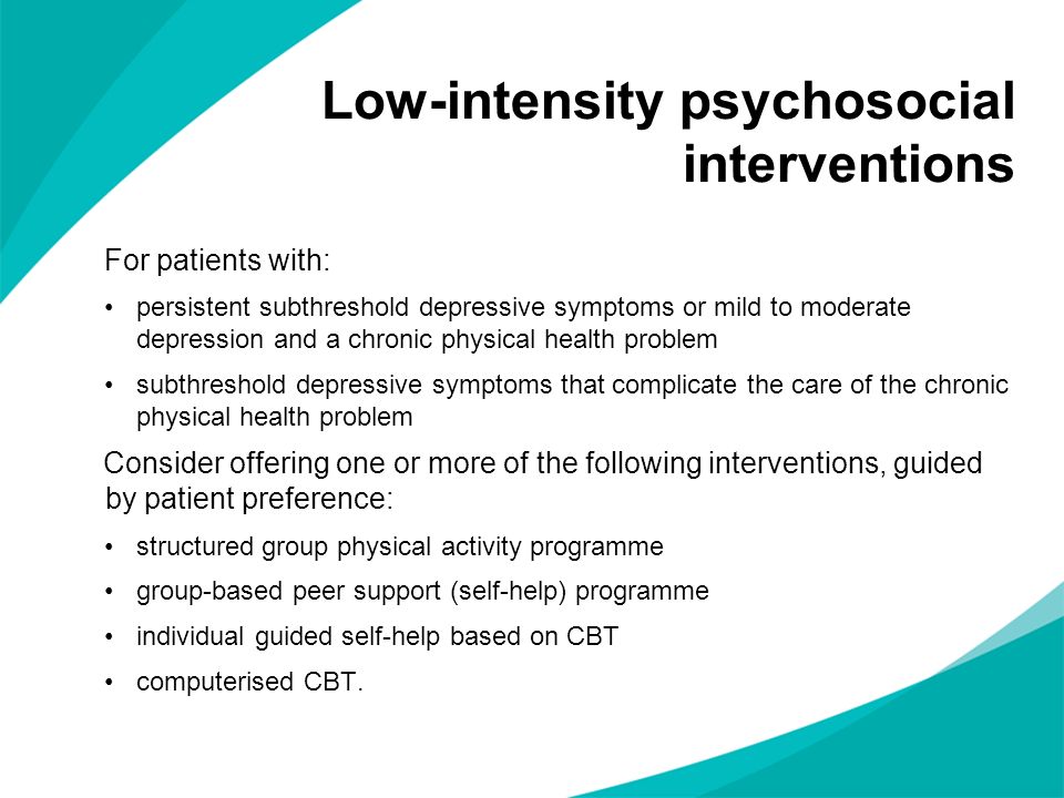Low-intensity psychosocial interventions