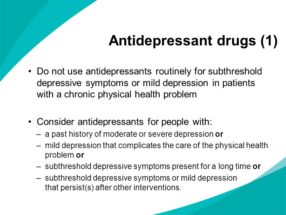Antidepressant drugs (1)