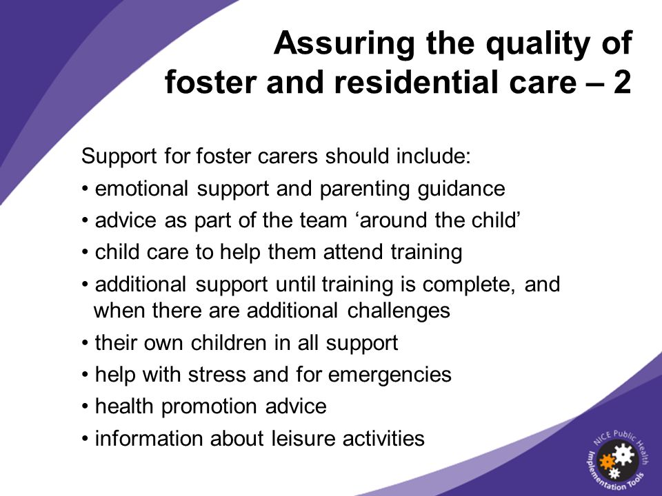 Assuring the quality of foster and residential care – 2