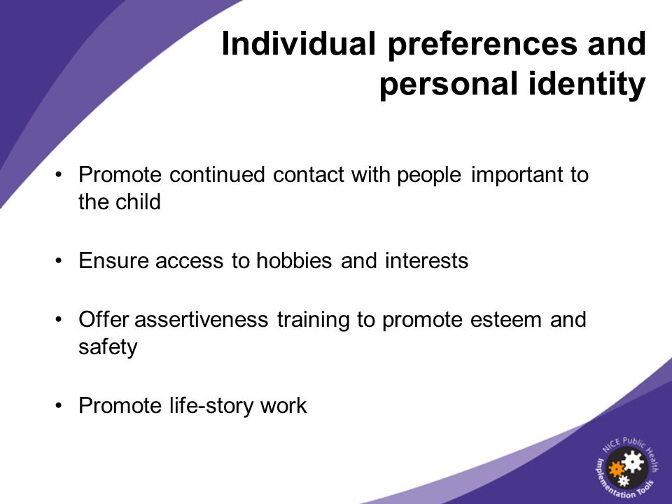 Individual preferences and personal identity