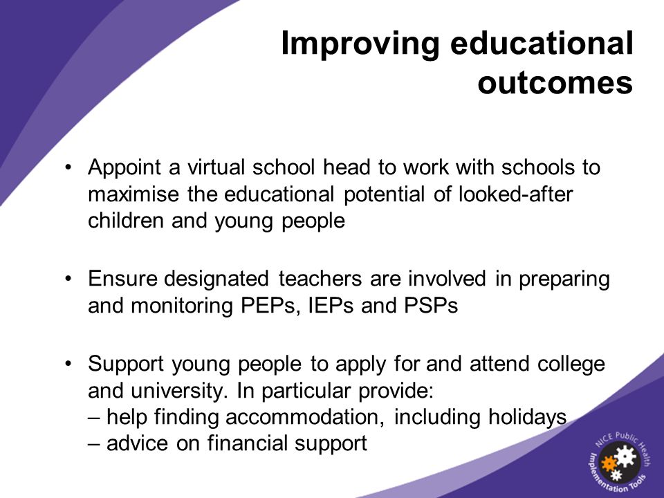 Improving educational outcomes