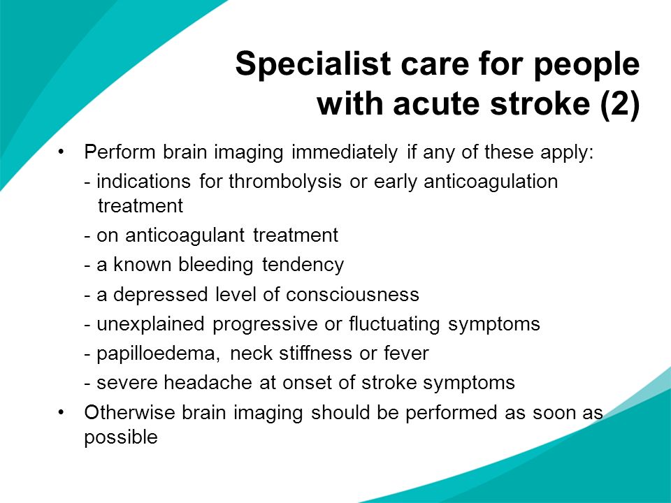 Specialist care for people with acute stroke (2)