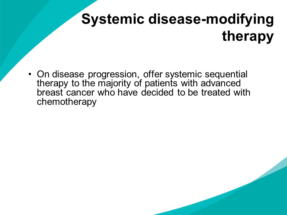 Systemic disease-modifying therapy