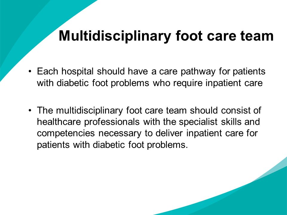 Multidisciplinary foot care team