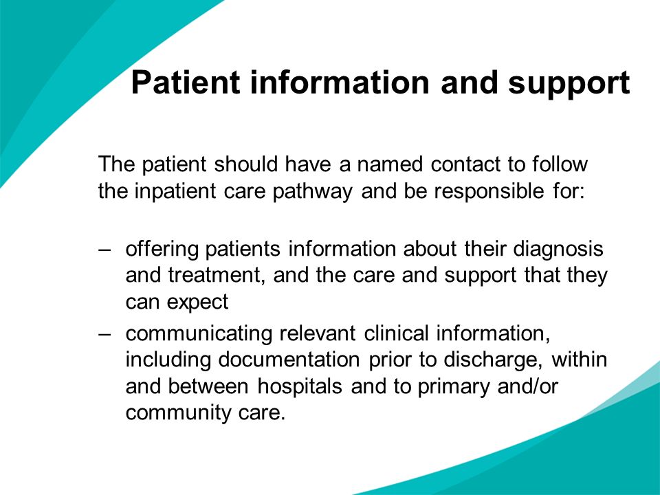 Patient information and support