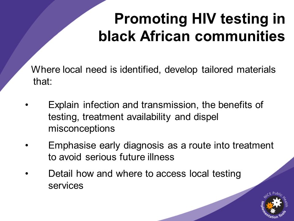 Promoting HIV testing in black African communities