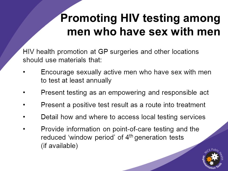 Promoting HIV testing among men who have sex with men