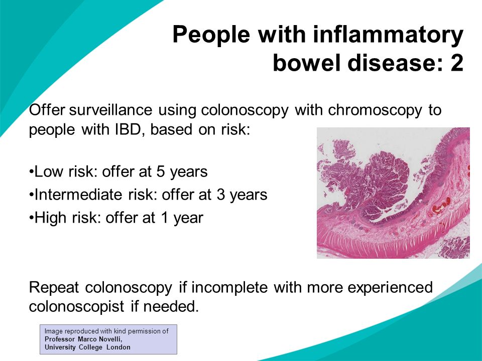 People with inflammatory bowel disease: 2