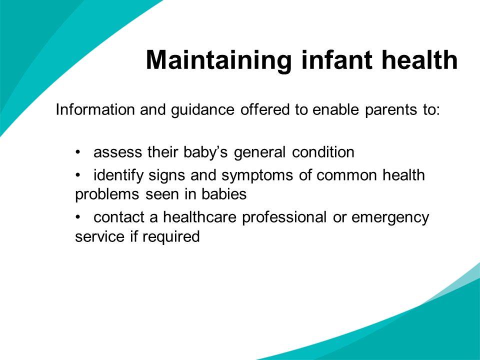 Maintaining infant health