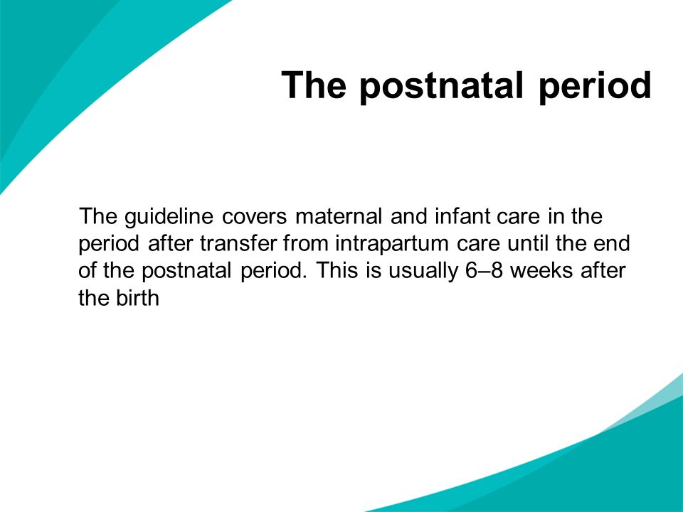 The postnatal period