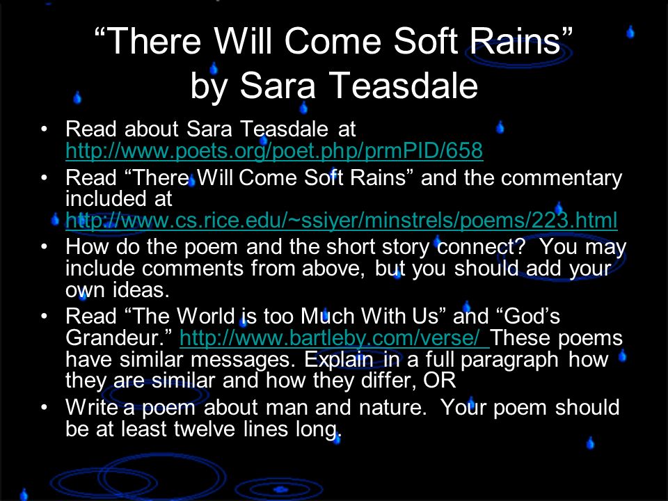There will come soft rains essay