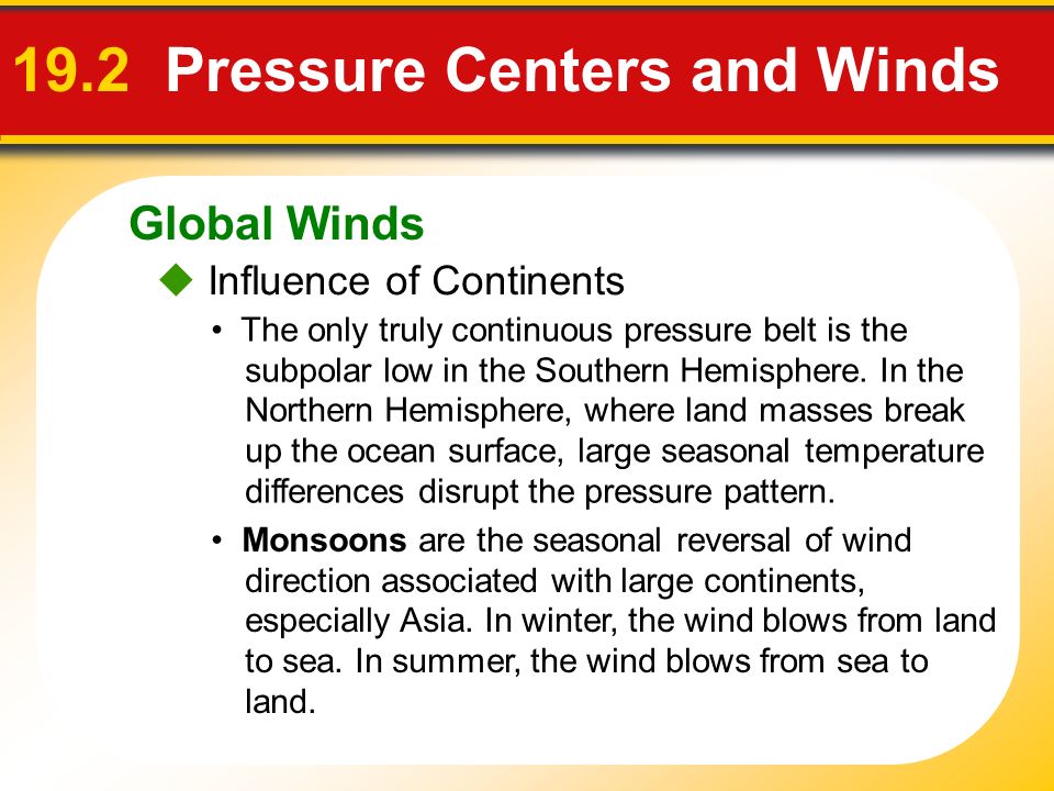 19.2 Pressure Centers and Winds