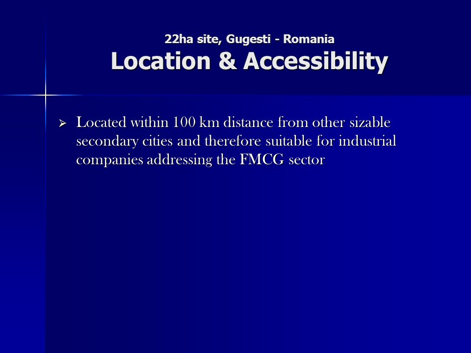 22ha site, Gugesti - Romania Location & Accessibility