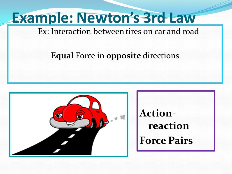 Example: Newton’s 3rd Law
