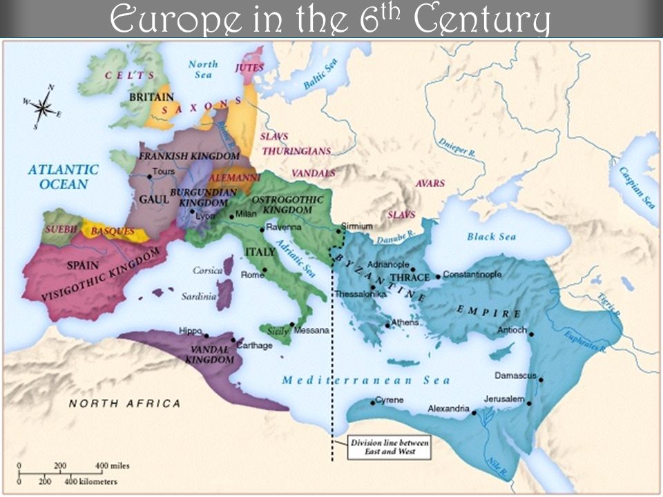 Europe in the 6th Century