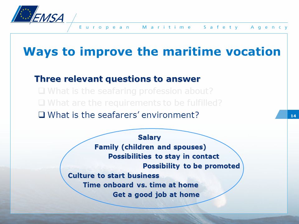 Ways to improve the maritime vocation