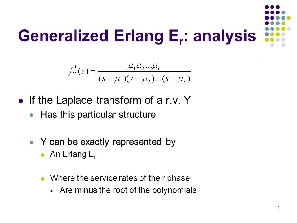 Generalized Erlang Er: analysis