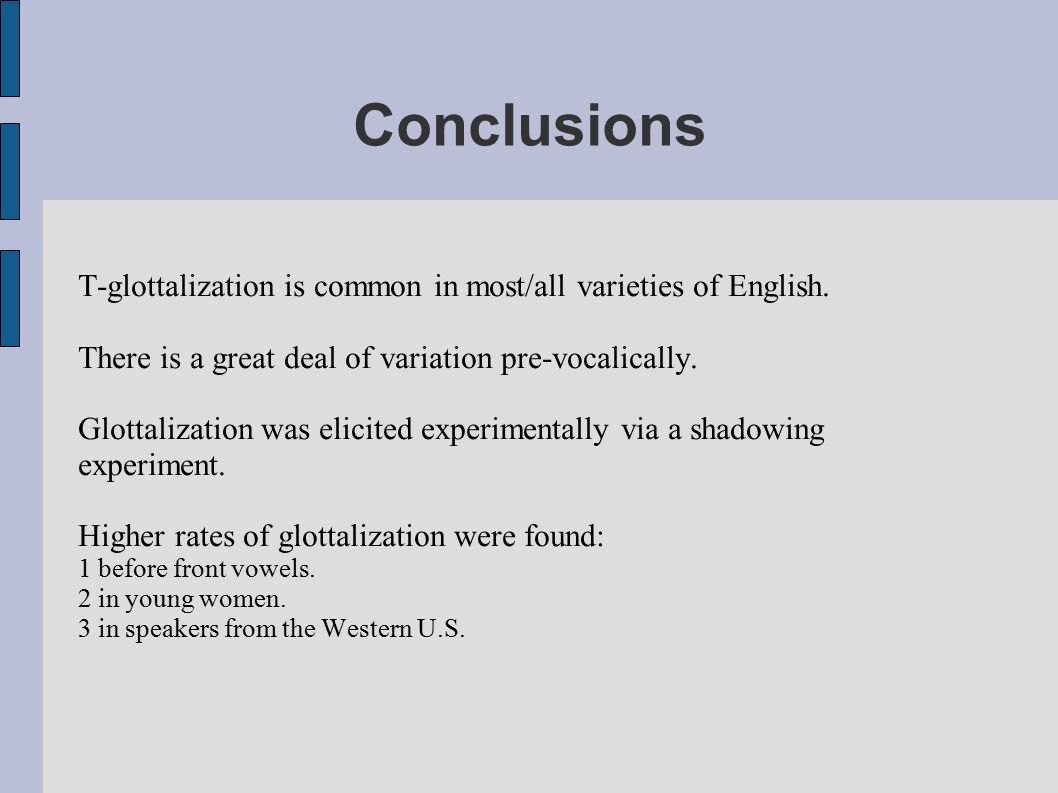 T Glottalization T Glottalization