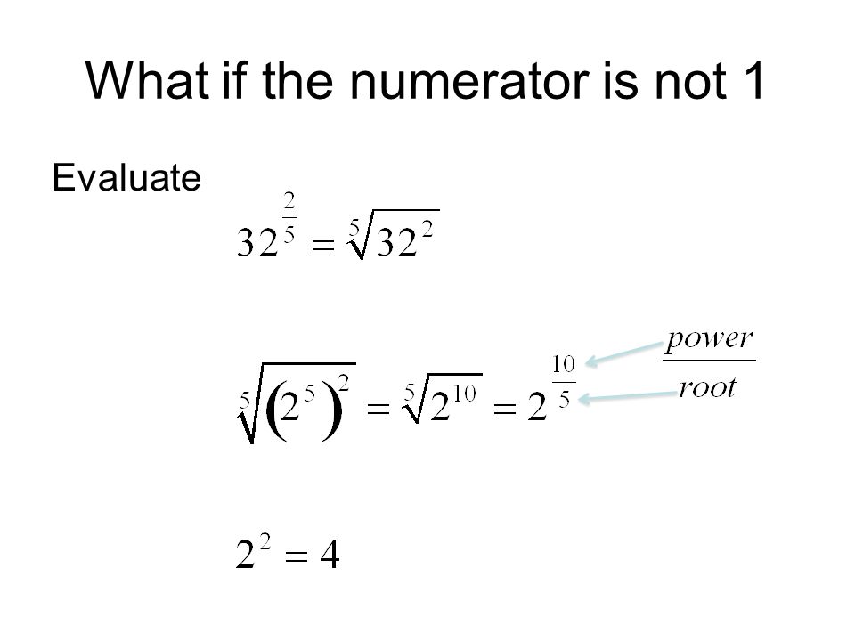 What if the numerator is not 1