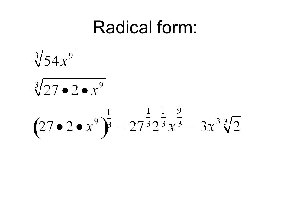 Radical form: Do # 68