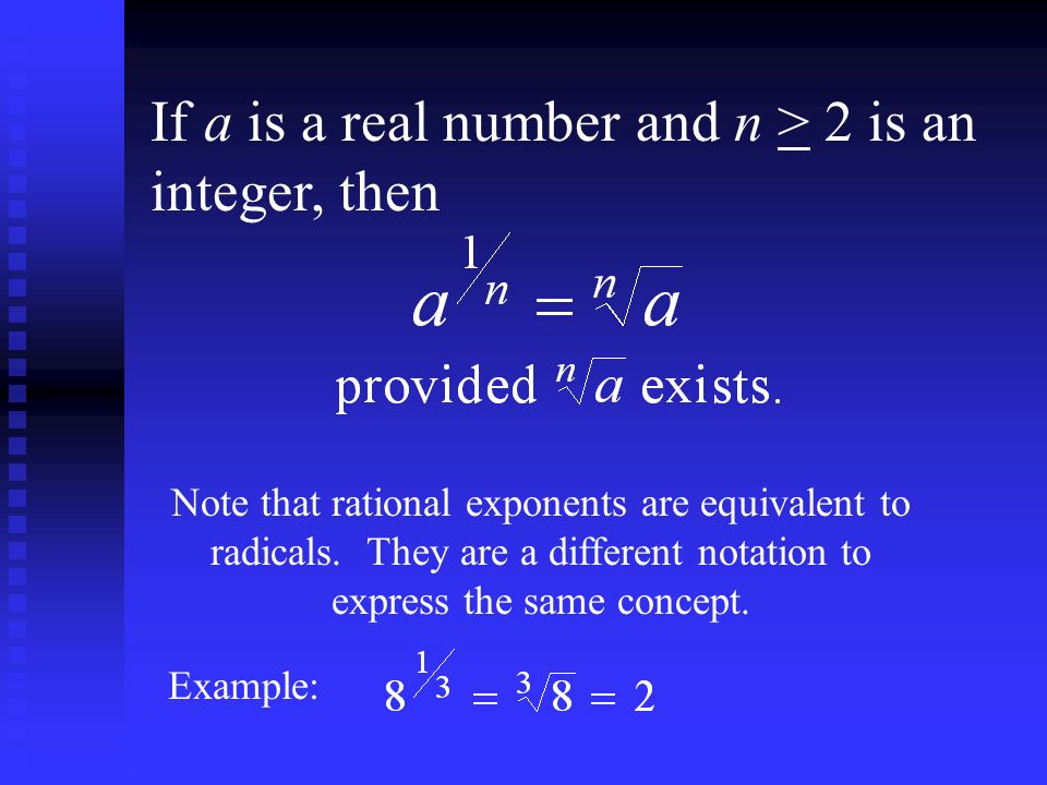 If a is a real number and n > 2 is an integer, then