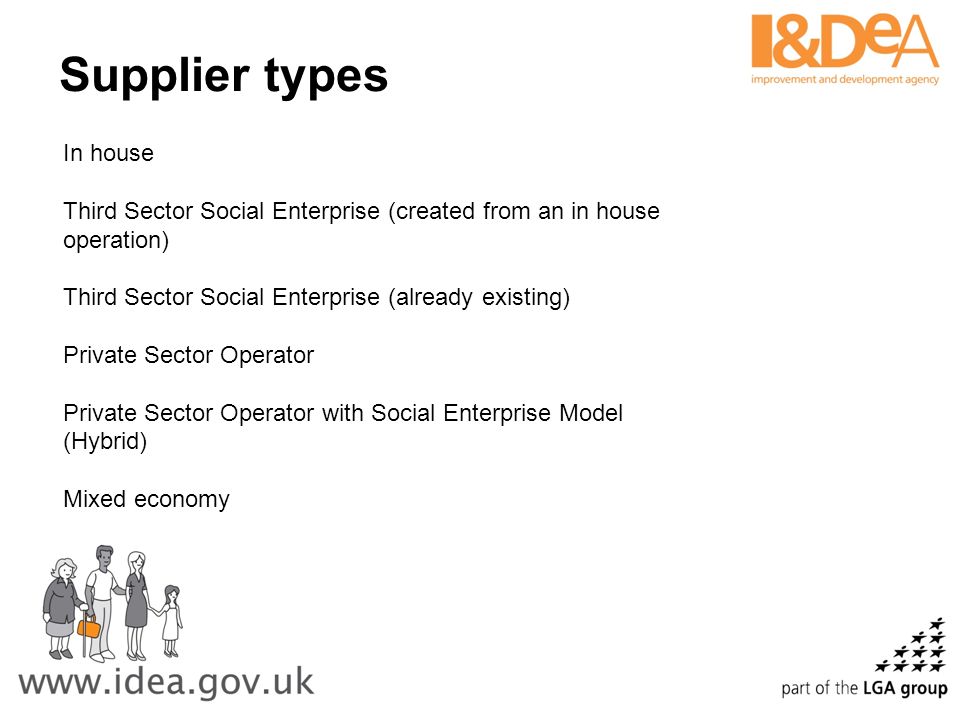 Supplier types In house