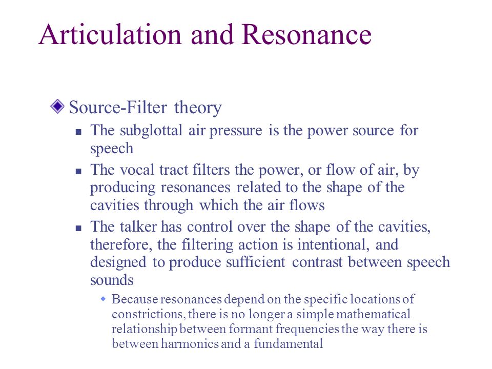 Articulation and Resonance - ppt video online download