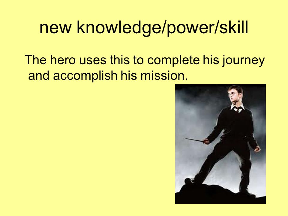 new knowledge/power/skill