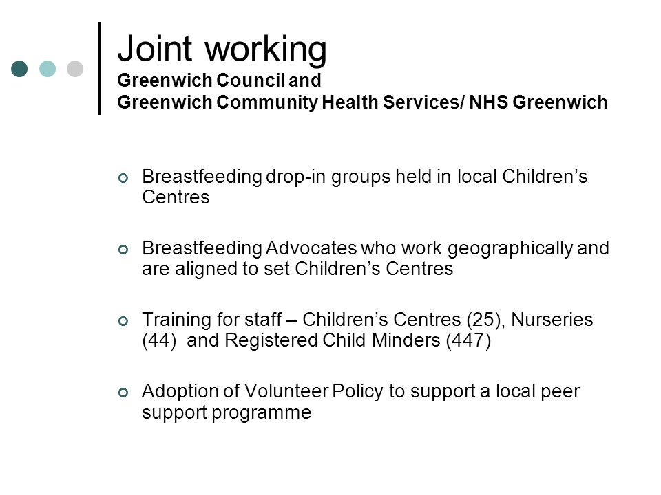 Joint working Greenwich Council and Greenwich Community Health Services/ NHS Greenwich