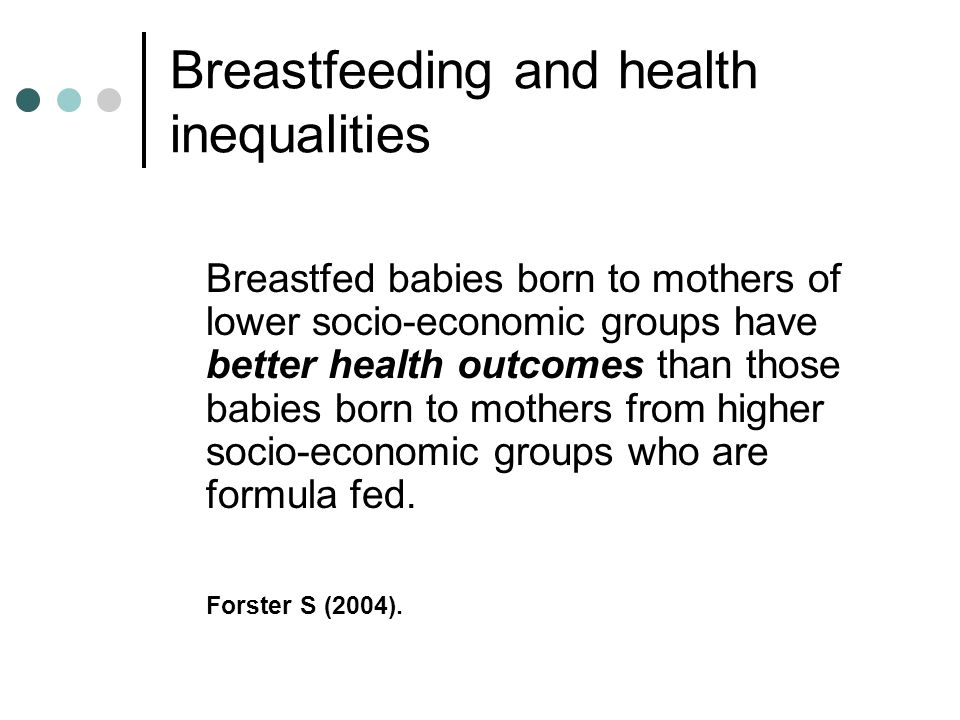 Breastfeeding and health inequalities